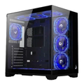 Imagem da oferta Gabinete Gamer Rise Mode Galaxy Glass Standard V2 Mid Tower Atx Lateral E Frontal Em Vidro Temperado Sem Fans Preto Rm Ga Ggst2 Fb