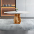 Imagem da oferta Mesa Redonda 6 Lugares Tampo Vidromdf Para Sala De Wt