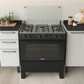 Imagem da oferta Fogão 5 Bocas Itatiaia Preto Star New Com Forno 88L e Tampa de Vidro Bivolt