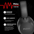 Imagem da oferta Fone de Ouvido Bluetooth Philco Extreme ANC 50h de Bateria Bluetooth 5.4 Preto PFO09P