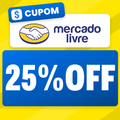 Imagem da oferta Cupom Mercado Livre: 25% OFF acima de R$ 1 (até R$ 500) em Selecionados