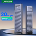 Imagem da oferta Gabinete Externo UGREEN M.2 NVMeSATA SSD 20Gbps USB-C 3.2 Gen2 Suporta SSDs M e B&M Keys 2280 com Carcaça de Alumínio