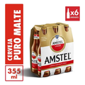 Imagem da oferta Cerveja Amstel Lager Puro Malte LN 355ml Pack 6 unidades