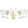 Imagem da oferta Conjunto de Jarra 1L e Taças 350ml de Vidro Haus Concept Canelado 7 Peças