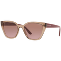 Imagem da oferta Óculos de Sol Vogue Marrom Translúcido Claro Lente Rosa Degradê Tam 56 - VO5417SL 294014