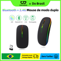 Imagem da oferta GOOJODOQ Bluetooth + 2.4G Mouse de Modo Duplo Recarregável RGB