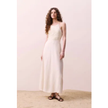 Imagem da oferta Vestido CaCay Midi Malha Rendada Off-White