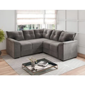 Imagem da oferta Sofá De Canto 5 Lugares Lisboa Flash Estofados Cor Cinza