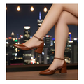 Imagem da oferta Scarpin Feminino Bico Fino Salto Salomé Saia E Blusa Moderno