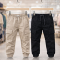Imagem da oferta Kit 2 Calças Cargo Infantil Jogger (Tam.1 ao 8 Sortidas)