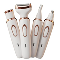 Imagem da oferta Depilador Feminino Elétrico 4 em 1 Recarregável USB Removedor de pelos Corporal e Facial Aparador Portátil bivolt Sem Fio com 4 Cabeças Multifunci