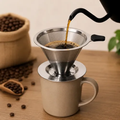 Imagem da oferta Coador Café 103 Inox Malha Fina Reutilizável Filtro Premium