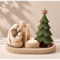 Imagem da oferta Presépio de Natal Sagrada Família c Árvore e Bandeja Decorativa 3D