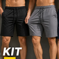 Imagem da oferta Kit 3 Short Bermuda Masculino Elastano Academia Casual Bolso