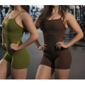 Imagem da oferta Kit com 2 Macaquinho Curto Fitness Poli Academia (Opções de Cores)