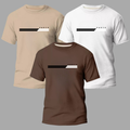 Imagem da oferta Kit 3 Camisas Blusas Masculinas 100% Algodão StreetWear Premium Conforto Moda Casual Street Paris