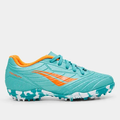 Imagem da oferta Chuteira Society Infantil Penalty Matis XXI - Azul Turquesa+Laranja (Tam 28 ao 36)