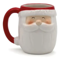Imagem da oferta Caneca Natalina Papai Noel Fofo Decorativa 330ml Presente Rosto