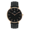 Imagem da oferta Relógio Masculino Saint Germain Murray Black Rosé Gold 40mm Correia Preto Bisel Dourado Fu