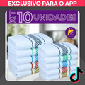 Imagem da oferta Kit 10 Panos de Prato Jacquard Premium 45x70cm | Toalha de Copa Felpudo