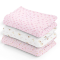 Imagem da oferta Cueiro Estampado Flanelado Bebê Kit 3 Unidades 80X50cm