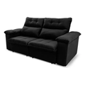 Imagem da oferta Sofá Retrátil Reclinável Verona 1,80m Preto Molas No Assento - King House