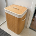 Imagem da oferta Cesto de Roupas de Bambu 60L