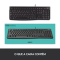 Imagem da oferta Teclado com fio USB Logitech K120 Resistente à Respingos e Layout ABNT2 -920-004423