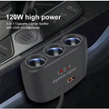 Imagem da oferta Carregador Veicular Hub 12v 3 Tomada Acendedor Carregador Automotivo Adaptador Para Carro Caminhão Carregamento Rápido