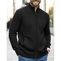 Imagem da oferta Jaqueta Masculina Zíper Bolsos Blusa De Frio Grossa Lã Trico