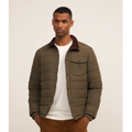 Imagem da oferta Jaqueta Puffer com Gola Alta Aveludada e Bolso Cargo Marrom