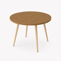 Imagem da oferta Mesa Jantar Sofia Redonda 80cm Freijó Natura 18mm Pés de Madeira Natural Marin