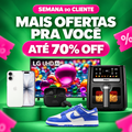 Imagem da oferta OFERTAS IMPERDÍVEIS! Produtos com Até 70% OFF e Cupons Exclusivos! Ofertas de Smart TV, Nike, iPhone e muito mais!