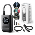Imagem da oferta Mini Compressor de Ar Digital Portátil Recarregável Usb-C Lumi Display Lcd Alta Pressão Sem Fio Preto