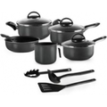 Imagem da oferta Conjunto De Panelas 08 Peças Preto Antiaderente Elegan