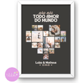 Imagem da oferta Quadro Decorativo Personalizado Pra Nós Todo Amor do Mundo