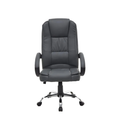 Imagem da oferta Cadeira de Escritório Presidente Fox Racer Base Cromada com Rodinha Cinza UT-C300