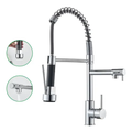 Imagem da oferta Torneira Gourmet Cozinha 50cm Metal Spray Duo Monocomando Acabamento Cromo Polido Espelhado Cor Cromado Winda