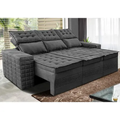Imagem da oferta Sofá 3 Lugares Retrátil e Reclinável Cama inBox Senses 200m Velusoft Cinza