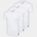 Imagem da oferta Kit Camiseta Adidas Básicas 3 Peças Masculino - Preto+Cinza