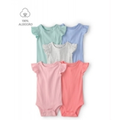 Imagem da oferta Kit Body Bebê 5 Peças Canelado com Babados Multicor Carter's
