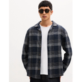 Imagem da oferta Camisa Regular em Flanela com Estampa Xadrez Azul/Cinza
