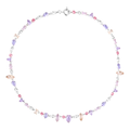 Imagem da oferta Colar Life Colors em Prata 925 com Cristais Rosa e Roxo