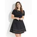 Imagem da oferta Vestido Quintess Preto com Transparência - Quintess