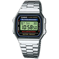 Imagem da oferta Casio Coleção Relógio unissex para adultos A168WA SILVER Relógio de quartzo digital movimento de quartzo