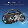 Imagem da oferta Tronsmart Caixa de Som Bang 2 90W Boombox Bluetooth para Área Externa com Subwoofer Graves Potentes 26 Horas de Repro