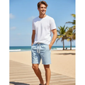 Imagem da oferta Kit 3 Shorts Masculino Bermuda Linho Verão Envio Imediato