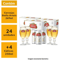 Imagem da oferta Kit Stella Artois 24 cervejas 269ml + 4 Cálices