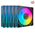 Imagem da oferta Kit 5 Cooler Fan ARGB 120mm Para Gabinete E CPU 1300 RPM Silencioso Iluminação LED RGB 5V 3 Pinos