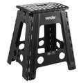 Imagem da oferta Banqueta Plástica Multiuso Dobrável 45cm Capacidade 150kg Vonder Preto